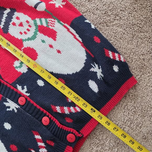 Vintage Ugly Christmas Sweater Vest Womens 20W Snowman Winter Oversized Artsy - Picture 10 of 10